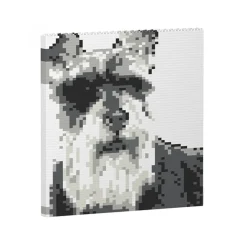 Jekca Games-- Standard Schnauzer Brick Painting 01S - Lego - Sculpture - Construction - 4D - Brick Animals - Toys - Avvenice