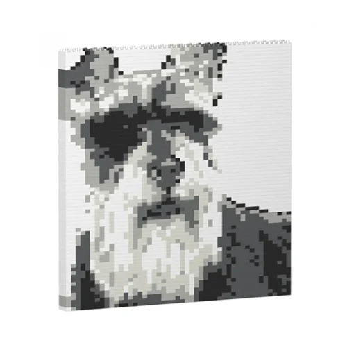 Jekca Games-- Standard Schnauzer Brick Painting 01S - Lego - Sculpture - Construction - 4D - Brick Animals - Toys - Avvenice