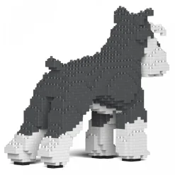 Jekca Games-- Standard Schnauzer 01S-M01 - Lego - Sculpture - Construction - 4D - Brick Animals - Toys - Avvenice