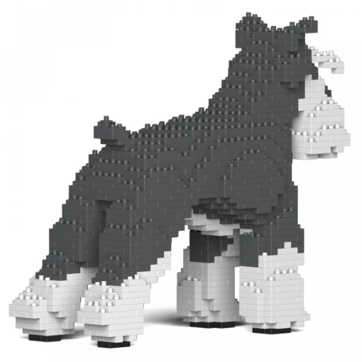 Jekca Games-- Standard Schnauzer 01S-M01 - Lego - Sculpture - Construction - 4D - Brick Animals - Toys - Avvenice
