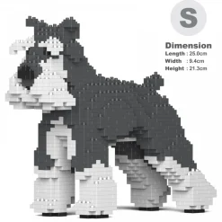 Jekca Games-- Standard Schnauzer 01S-M01 - Lego - Sculpture - Construction - 4D - Brick Animals - Toys - Avvenice