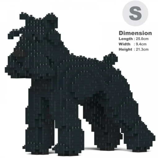 Jekca Games-- Standard Schnauzer 01S-M03 - Lego - Sculpture - Construction - 4D - Brick Animals - Toys - Avvenice
