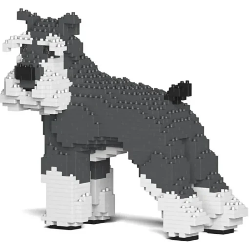 Jekca Games-- Standard Schnauzer 02-M01 - Big - Lego - Sculpture - Construction - 4D - Brick Animals - Toys - Avvenice