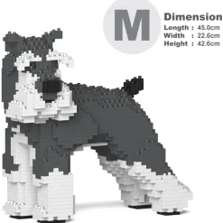 Jekca Games-- Standard Schnauzer 02-M01 - Big - Lego - Sculpture - Construction - 4D - Brick Animals - Toys - Avvenice