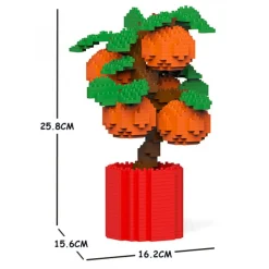 Jekca Games-- Tangerine 01S - Lego - Sculpture - Construction - 4D - Brick Animals - Toys - Avvenice