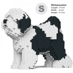 Jekca Games-- Tibetan Terrier 01S-M02 - Lego - Sculpture - Construction - 4D - Brick Animals - Toys - Avvenice