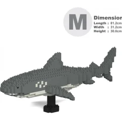 Jekca Games-- Tiger Shark 01 - Big - Lego - Sculpture - Construction - 4D - Brick Animals - Toys - Avvenice