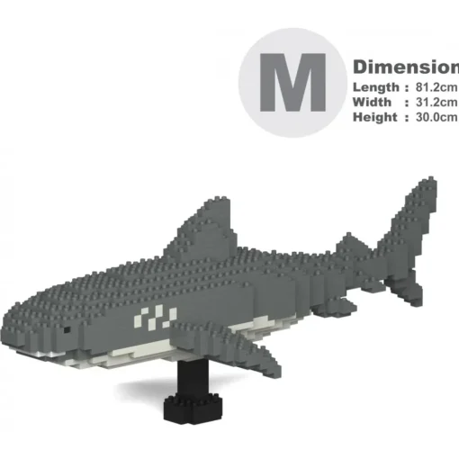 Jekca Games-- Tiger Shark 01 - Big - Lego - Sculpture - Construction - 4D - Brick Animals - Toys - Avvenice