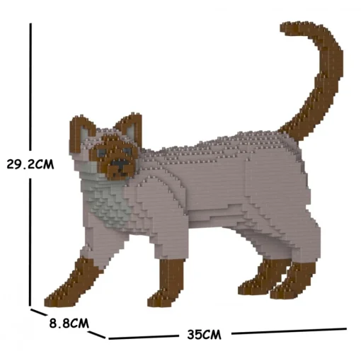 Jekca Games-- Tonkinese Cat 02S-M01 - Lego - Sculpture - Construction - 4D - Brick Animals - Toys - Avvenice