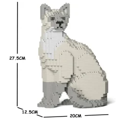 Jekca Games-- Tonkinese Cat 01S-M02 - Lego - Sculpture - Construction - 4D - Brick Animals - Toys - Avvenice