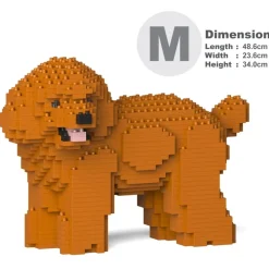 Jekca Games-- Toy Poodle 05-M04 - Big - Lego - Sculpture - Construction - 4D - Brick Animals - Toys - Avvenice