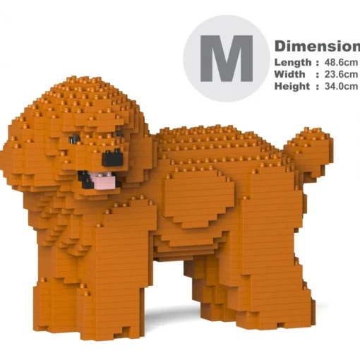 Jekca Games-- Toy Poodle 05-M04 - Big - Lego - Sculpture - Construction - 4D - Brick Animals - Toys - Avvenice