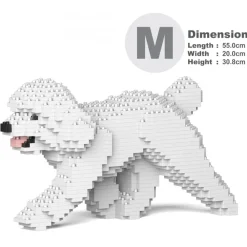 Jekca Games-- Toy Poodle 02-M01 - Big - Lego - Sculpture - Construction - 4D - Brick Animals - Toys - Avvenice