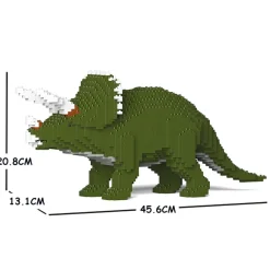 Jekca Games-- Triceratops - Dinosaur - 01S-M01 - Lego - Sculpture - Construction - 4D - Brick Animals - Toys - Avvenice