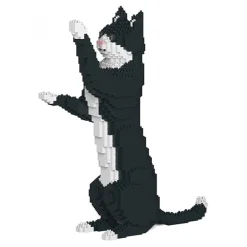 Jekca Games-- Tuxedo Cat 05S - Lego - Sculpture - Construction - 4D - Brick Animals - Toys - Avvenice