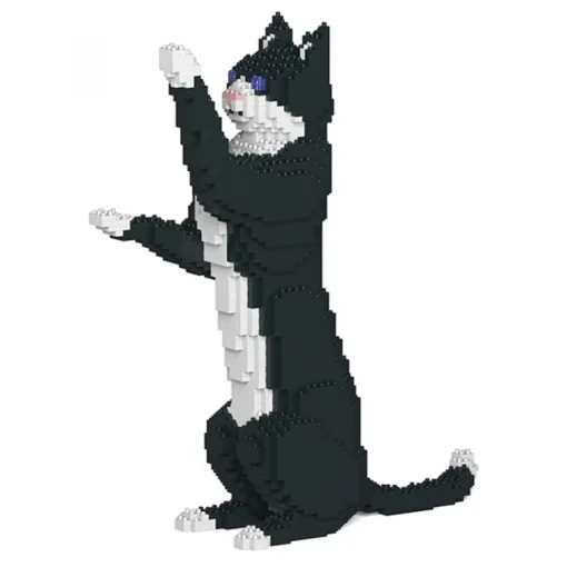 Jekca Games-- Tuxedo Cat 05S - Lego - Sculpture - Construction - 4D - Brick Animals - Toys - Avvenice