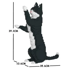 Jekca Games-- Tuxedo Cat 05S - Lego - Sculpture - Construction - 4D - Brick Animals - Toys - Avvenice
