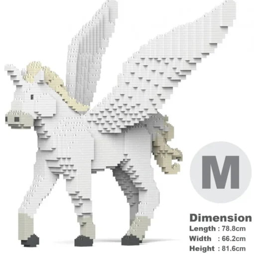 Jekca Games-- Unicorn 02 - Big - Lego - Sculpture - Construction - 4D - Brick Animals - Toys - Avvenice