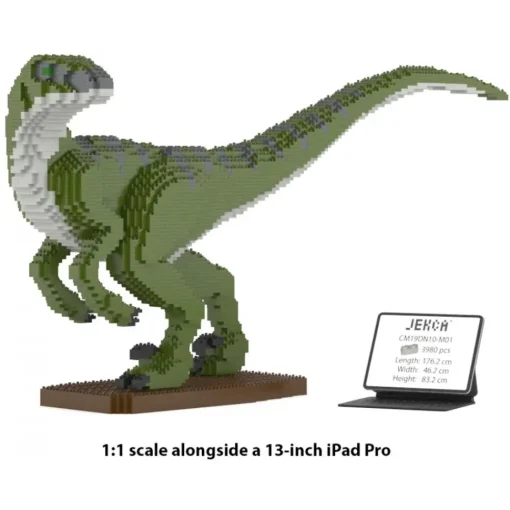 Jekca Games-- Velociraptor 01-M01 - Big - Lego - Sculpture - Construction - 4D - Brick Animals - Toys - Avvenice