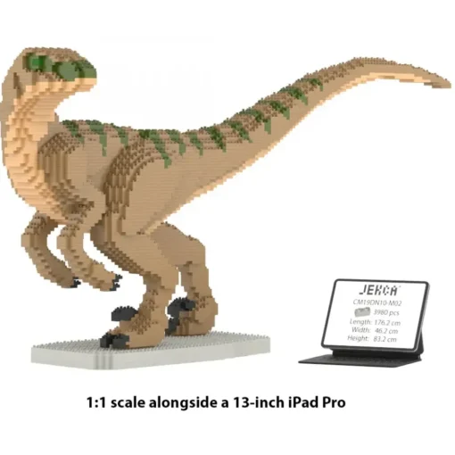 Jekca Games-- Velociraptor 01-M02 - Big - Lego - Sculpture - Construction - 4D - Brick Animals - Toys - Avvenice