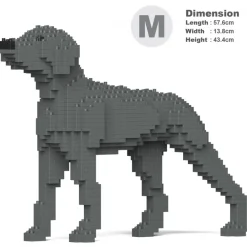 Jekca Games-- Weimaraner 01 - Big - Lego - Sculpture - Construction - 4D - Brick Animals - Toys - Avvenice