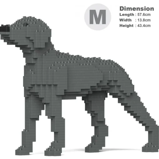 Jekca Games-- Weimaraner 01 - Big - Lego - Sculpture - Construction - 4D - Brick Animals - Toys - Avvenice