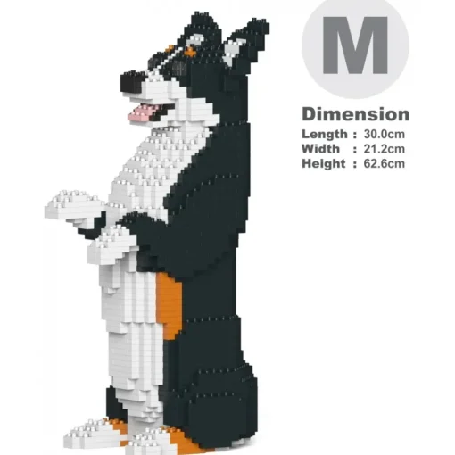 Jekca Games-- Welsh Corgi 05-M03 - Big - Lego - Sculpture - Construction - 4D - Brick Animals - Toys - Avvenice