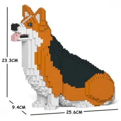 Jekca Games-- Welsh Corgi 03S-M02 - Lego - Sculpture - Construction - 4D - Brick Animals - Toys - Avvenice