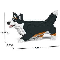 Jekca Games-- Welsh Corgi 04S-M03 - Lego - Sculpture - Construction - 4D - Brick Animals - Toys - Avvenice