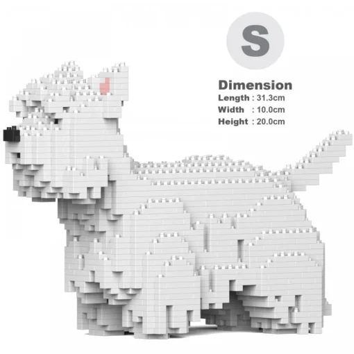 Jekca Games-- West Highland White Terrier 01S - Lego - Sculpture - Construction - 4D - Brick Animals - Toys - Avvenice