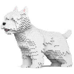 Jekca Games-- West Highland White Terrier 02 - Big - Lego - Sculpture - Construction - 4D - Brick Animals - Toys - Avvenice