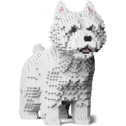 Jekca Games-- West Highland White Terrier 02 - Big - Lego - Sculpture - Construction - 4D - Brick Animals - Toys - Avvenice