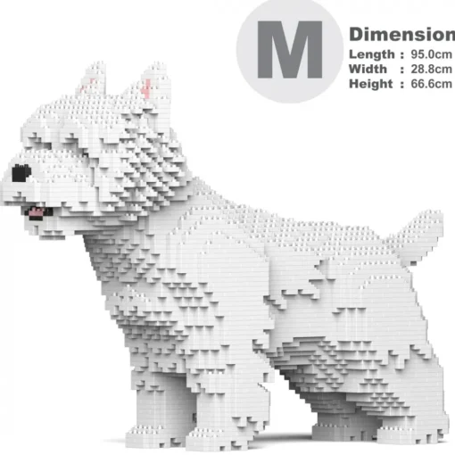 Jekca Games-- West Highland White Terrier 02 - Big - Lego - Sculpture - Construction - 4D - Brick Animals - Toys - Avvenice