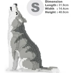 Jekca Games-- Wolf 01 - Lego - Sculpture - Construction - 4D - Brick Animals - Toys - Avvenice
