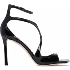 Jimmy Choo Shoes-- Azia Sandals - Black - Exclusive Luxury Collection - Avvenice