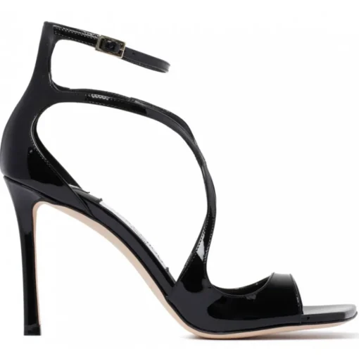 Jimmy Choo Shoes-- Azia Sandals - Black - Exclusive Luxury Collection - Avvenice