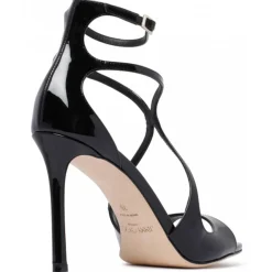 Jimmy Choo Shoes-- Azia Sandals - Black - Exclusive Luxury Collection - Avvenice