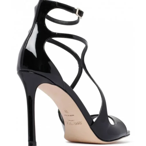 Jimmy Choo Shoes-- Azia Sandals - Black - Exclusive Luxury Collection - Avvenice