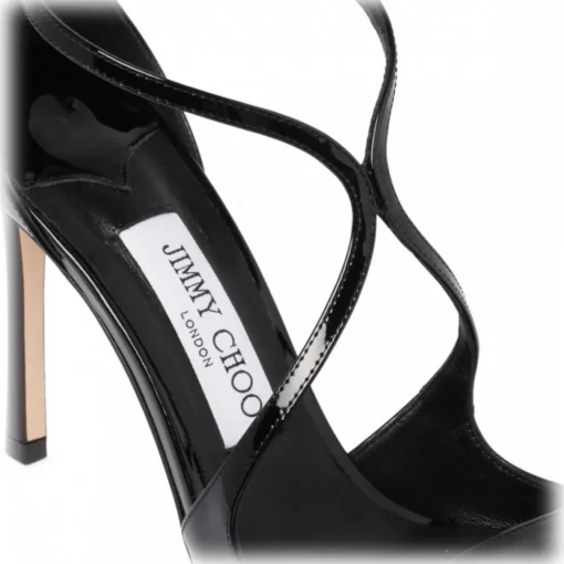 Jimmy Choo Shoes-- Azia Sandals - Black - Exclusive Luxury Collection - Avvenice
