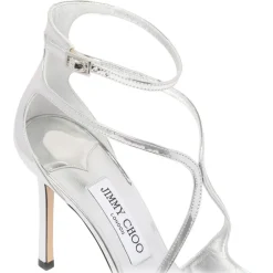 Jimmy Choo Shoes-- Azia Sandals - Silver - Exclusive Luxury Collection - Avvenice