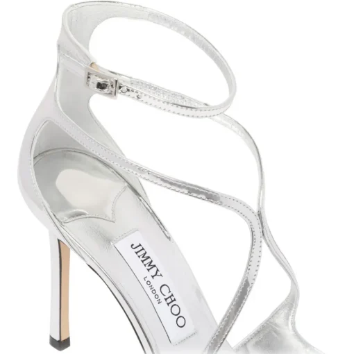 Jimmy Choo Shoes-- Azia Sandals - Silver - Exclusive Luxury Collection - Avvenice