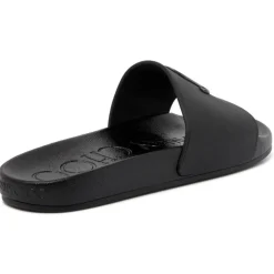 Jimmy Choo Shoes-- Port Monogram Logo Slides - Black - Exclusive Luxury Collection - Avvenice