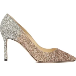 Jimmy Choo Shoes-- Romy 85 Pumps - Silver Gold - Exclusive Luxury Collection - Avvenice