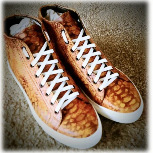 Jovanny Capri Shoes-- Boot Sneakers Shoes - Patina Effect - Handmade in Italy - Leather Shoes - Luxury High Quality - Avvenice