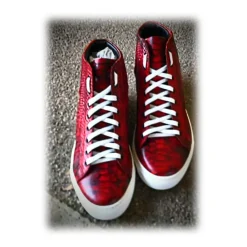 Jovanny Capri Shoes-- Boot Sneakers Shoes - Patina Effect - Handmade in Italy - Leather Shoes - Luxury High Quality - Avvenice