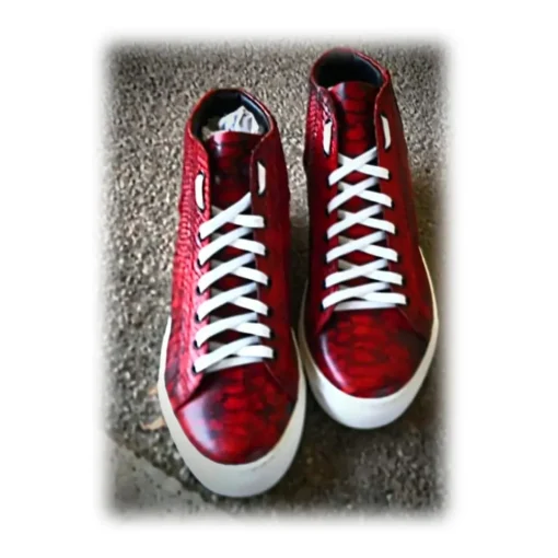 Jovanny Capri Shoes-- Boot Sneakers Shoes - Patina Effect - Handmade in Italy - Leather Shoes - Luxury High Quality - Avvenice