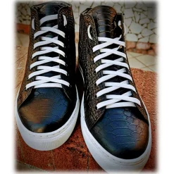 Jovanny Capri Shoes-- Boot Sneakers Shoes - Patina Effect - Handmade in Italy - Leather Shoes - Luxury High Quality - Avvenice