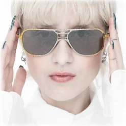 Kuboraum Sunglasses & Eyewear-- Mask H54 - Gold Silver - H54 GS - Sunglasses - Eyewear - Avvenice