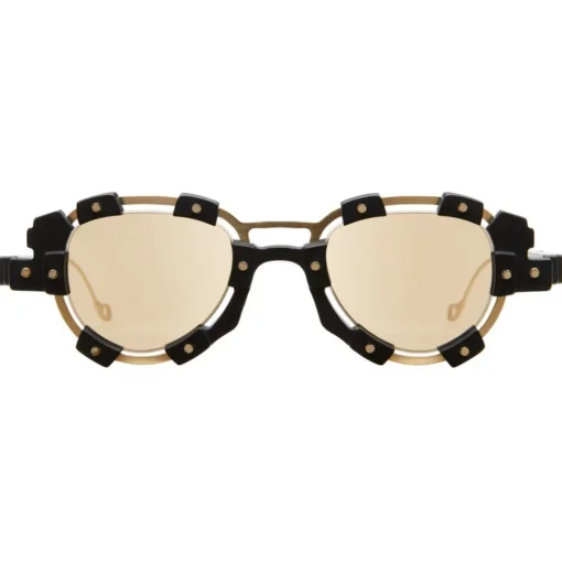 Kuboraum Sunglasses & Eyewear-- Mask V2 - Black & Gold - V2 GB - Sunglasses - Eyewear - Avvenice
