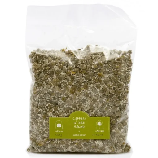 La Nicchia - Pantelleria Preserved Foods-La Nicchia - Capers of Pantelleria since 1949 - Medium Capers in Sea Salt - 500 g - Avvenice